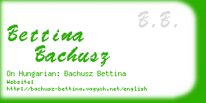 bettina bachusz business card
